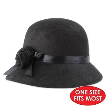 1920's Style Felt Cloche Hat