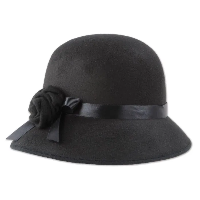 1920's Style Felt Cloche Hat