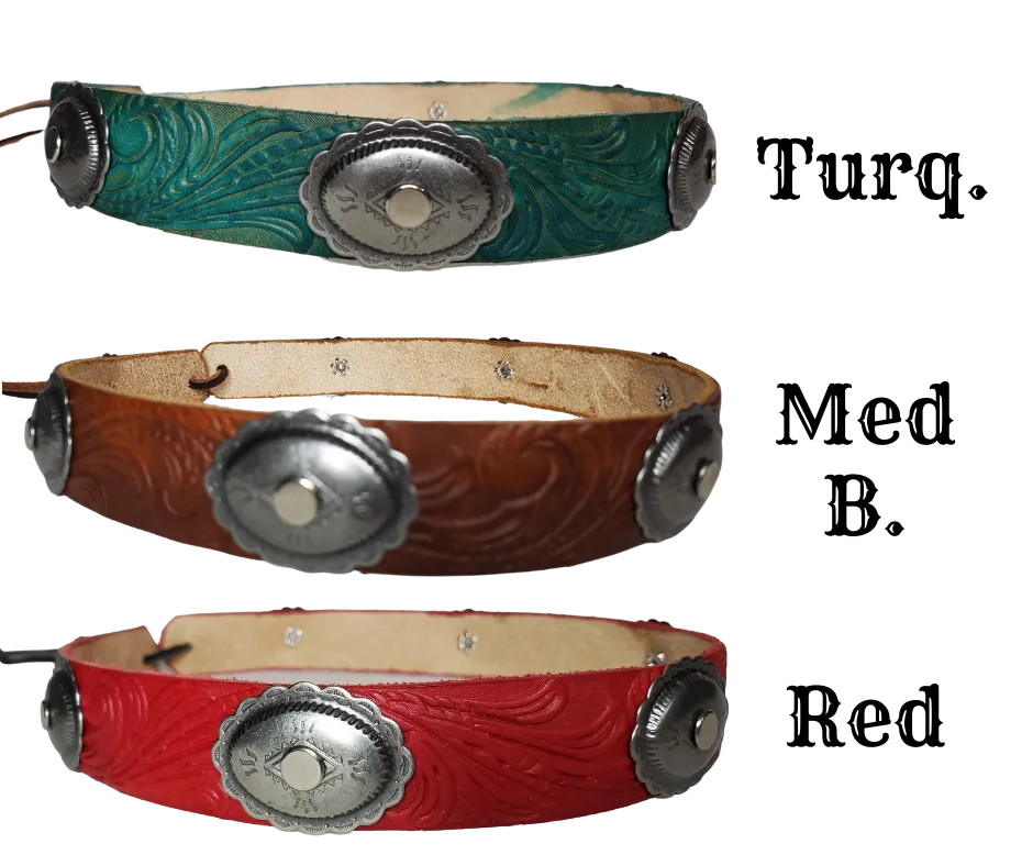 1" Rustler Western Leather Hatband