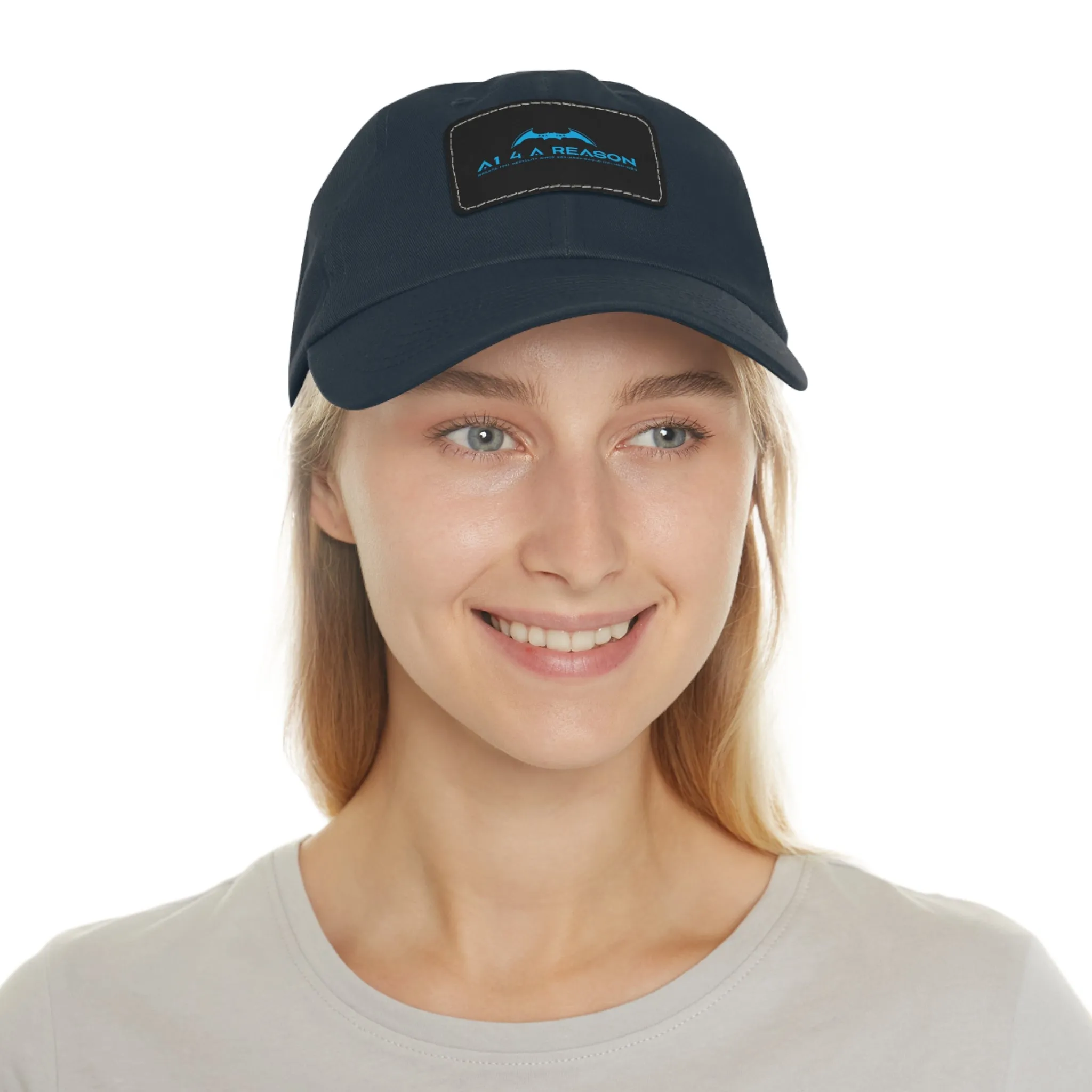 A1 4 A Reason Dad Hat with Leather Patch (Rectangle)