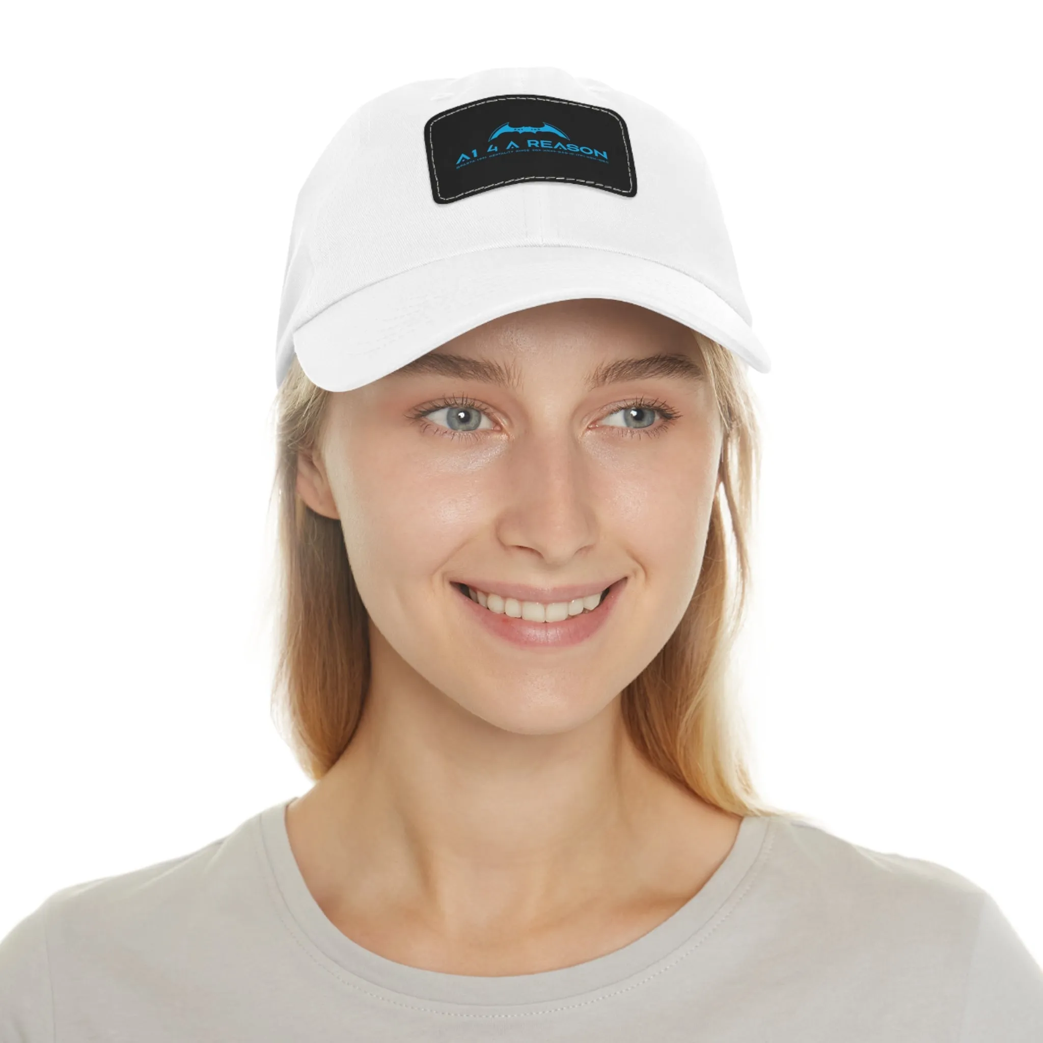 A1 4 A Reason Dad Hat with Leather Patch (Rectangle)