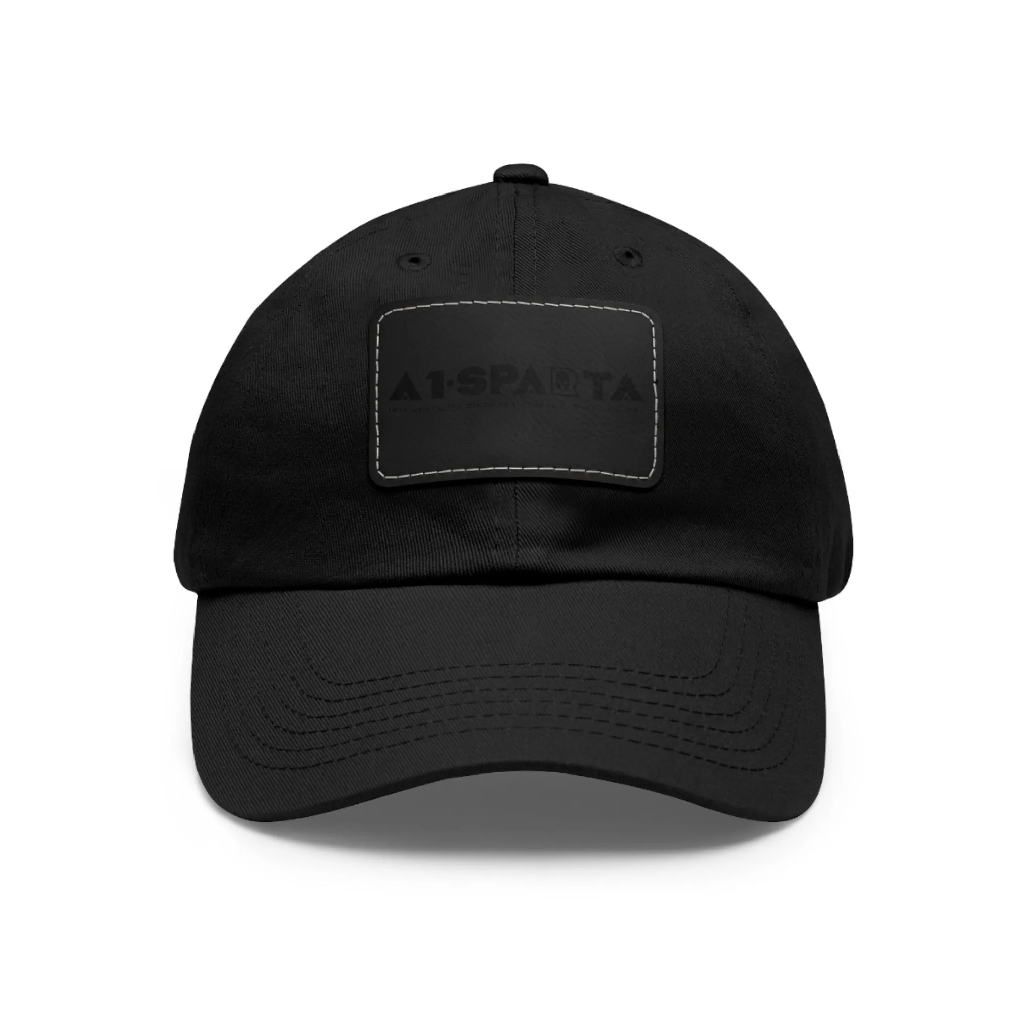 A1•Sparta Dad Hat with Leather Patch (Rectangle)