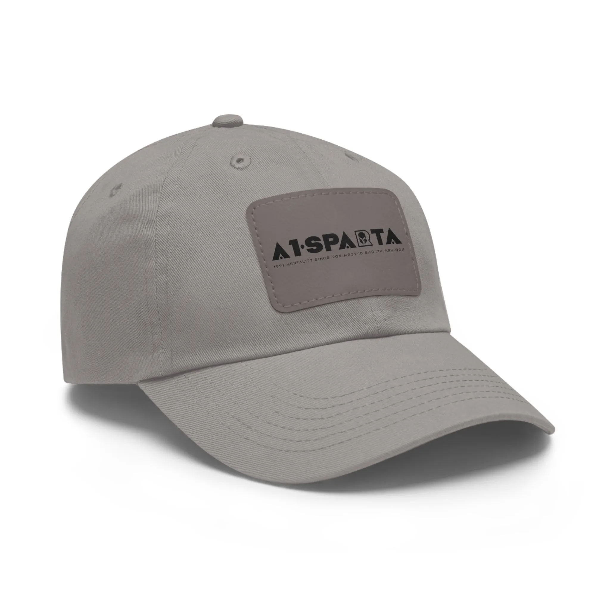 A1•Sparta Dad Hat with Leather Patch (Rectangle)