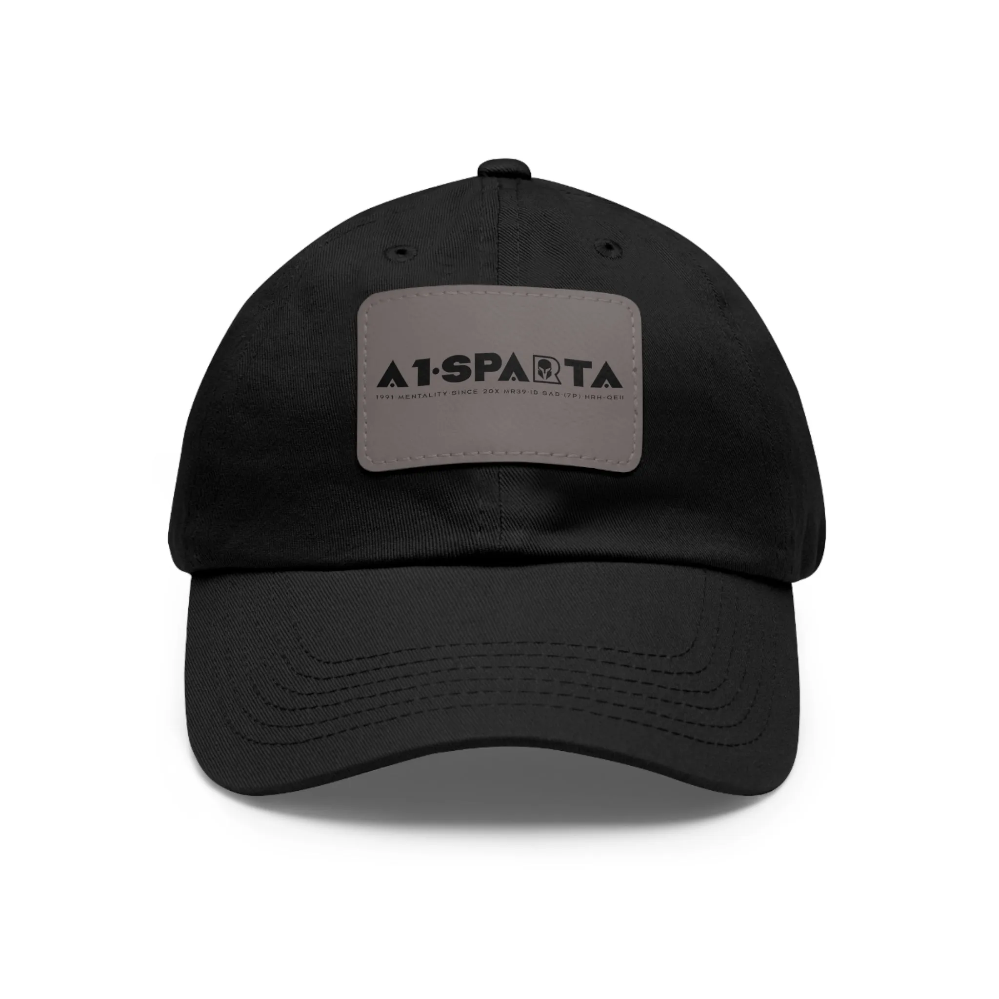 A1•Sparta Dad Hat with Leather Patch (Rectangle)