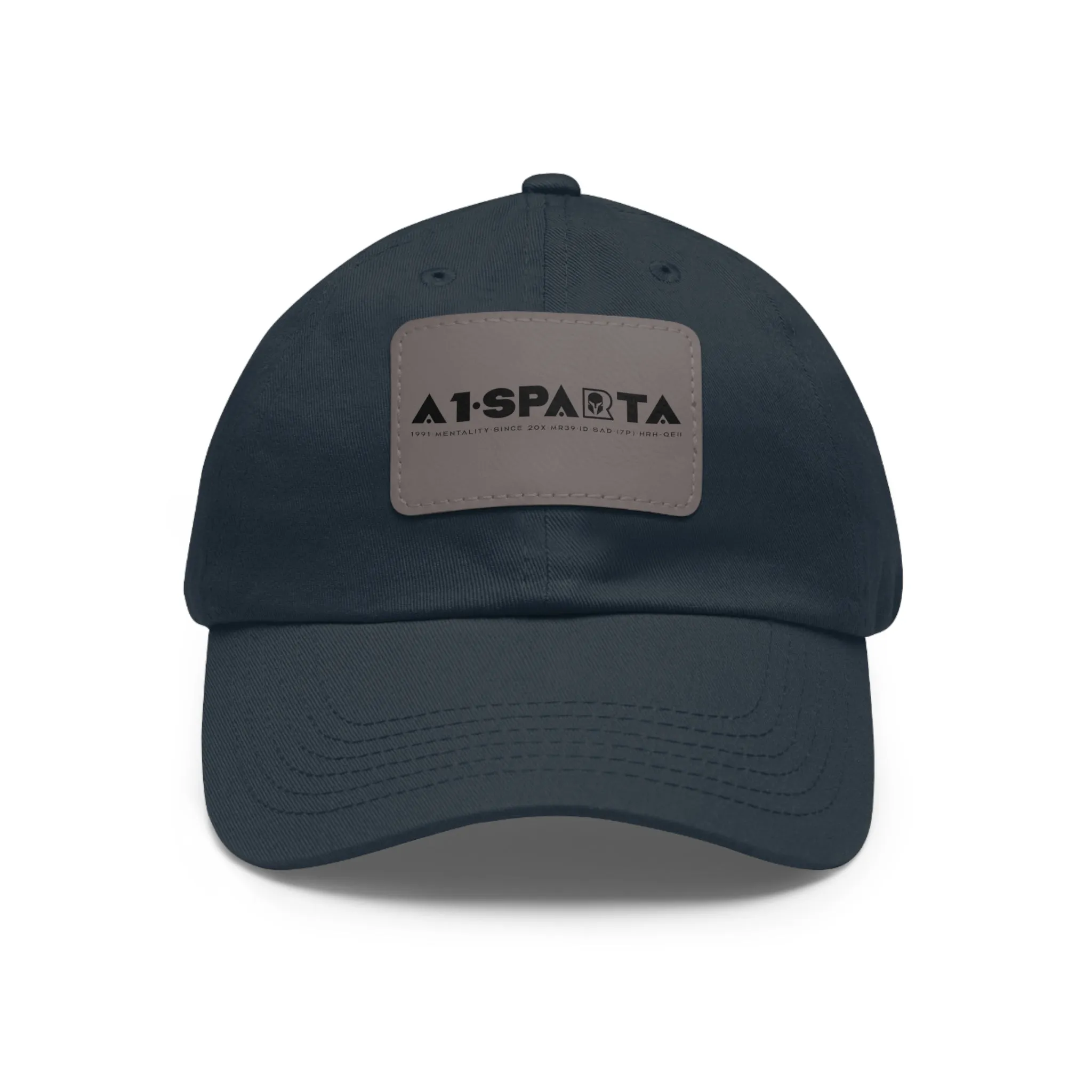 A1•Sparta Dad Hat with Leather Patch (Rectangle)