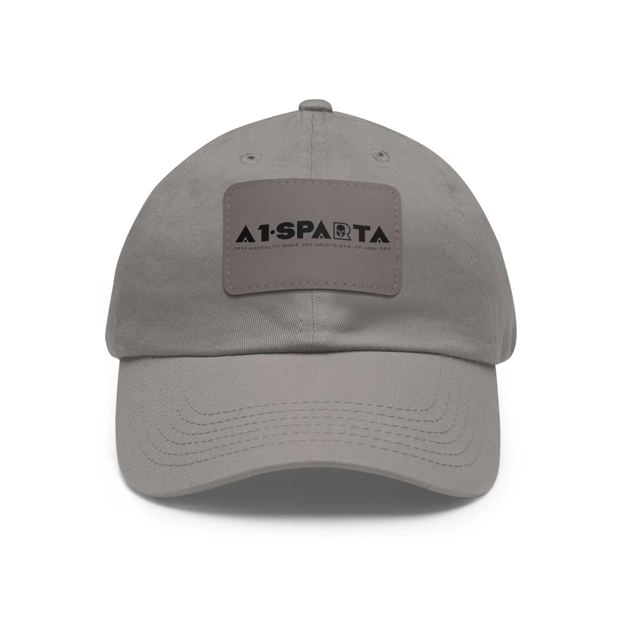 A1•Sparta Dad Hat with Leather Patch (Rectangle)