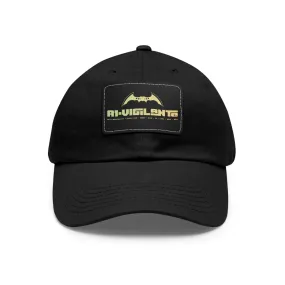 A1•Vigilante Dad Hat with Leather Patch (Rectangle)