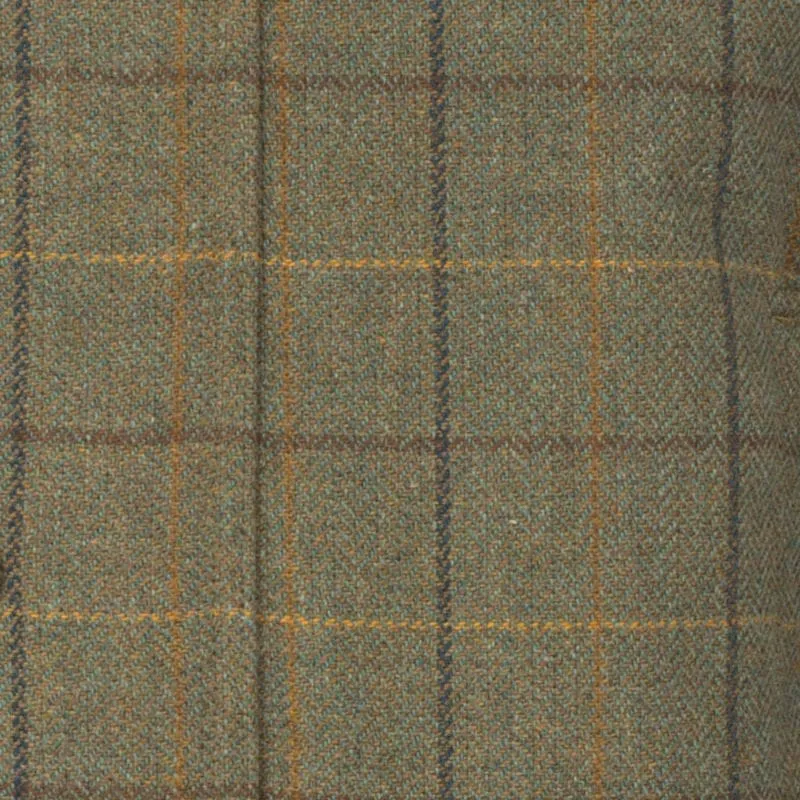 Alan Paine Rutland Tweed Waterproof Flat Cap - Dark Moss