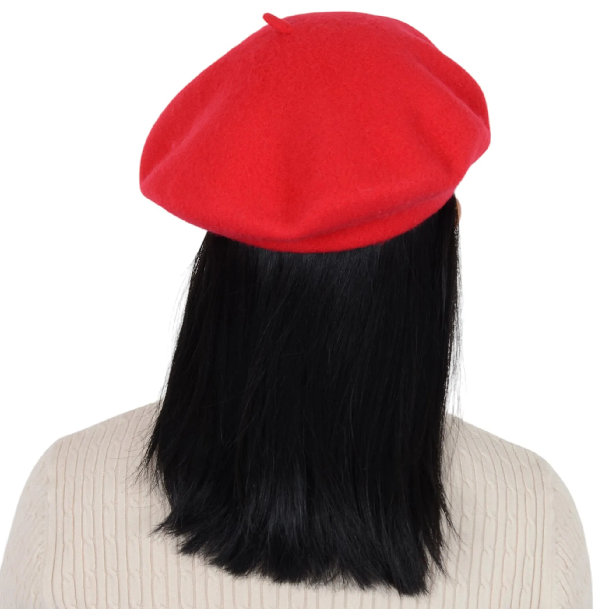 Alilang Women's Wool French Beret Hats Solid Color Classic Beanie Fall Winter Cap