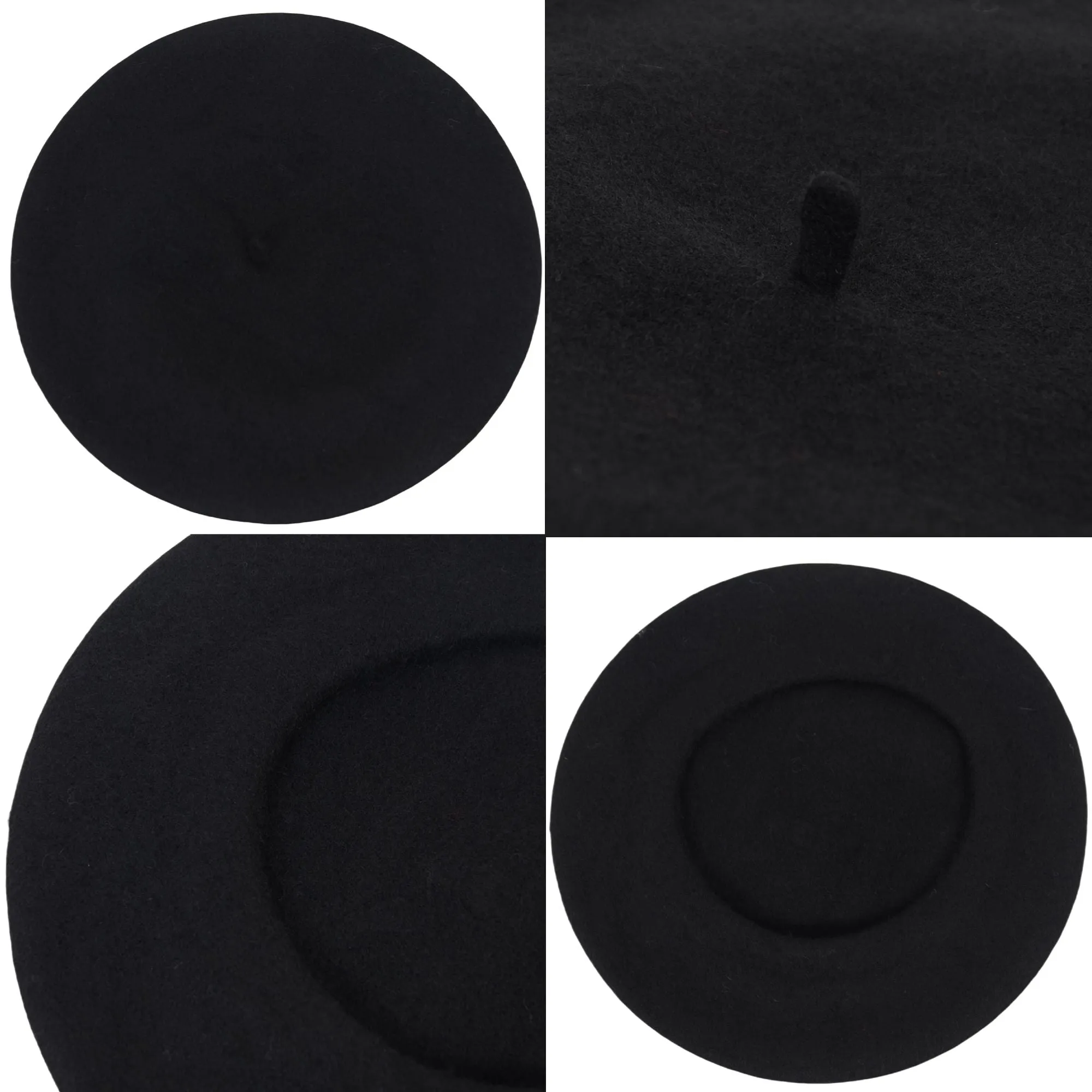 Alilang Women's Wool French Beret Hats Solid Color Classic Beanie Fall Winter Cap