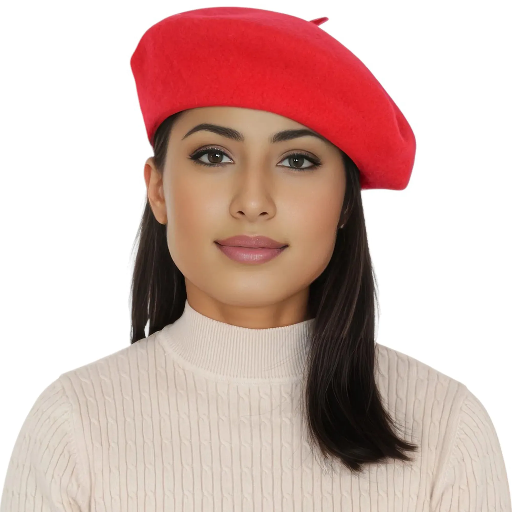 Alilang Women's Wool French Beret Hats Solid Color Classic Beanie Fall Winter Cap