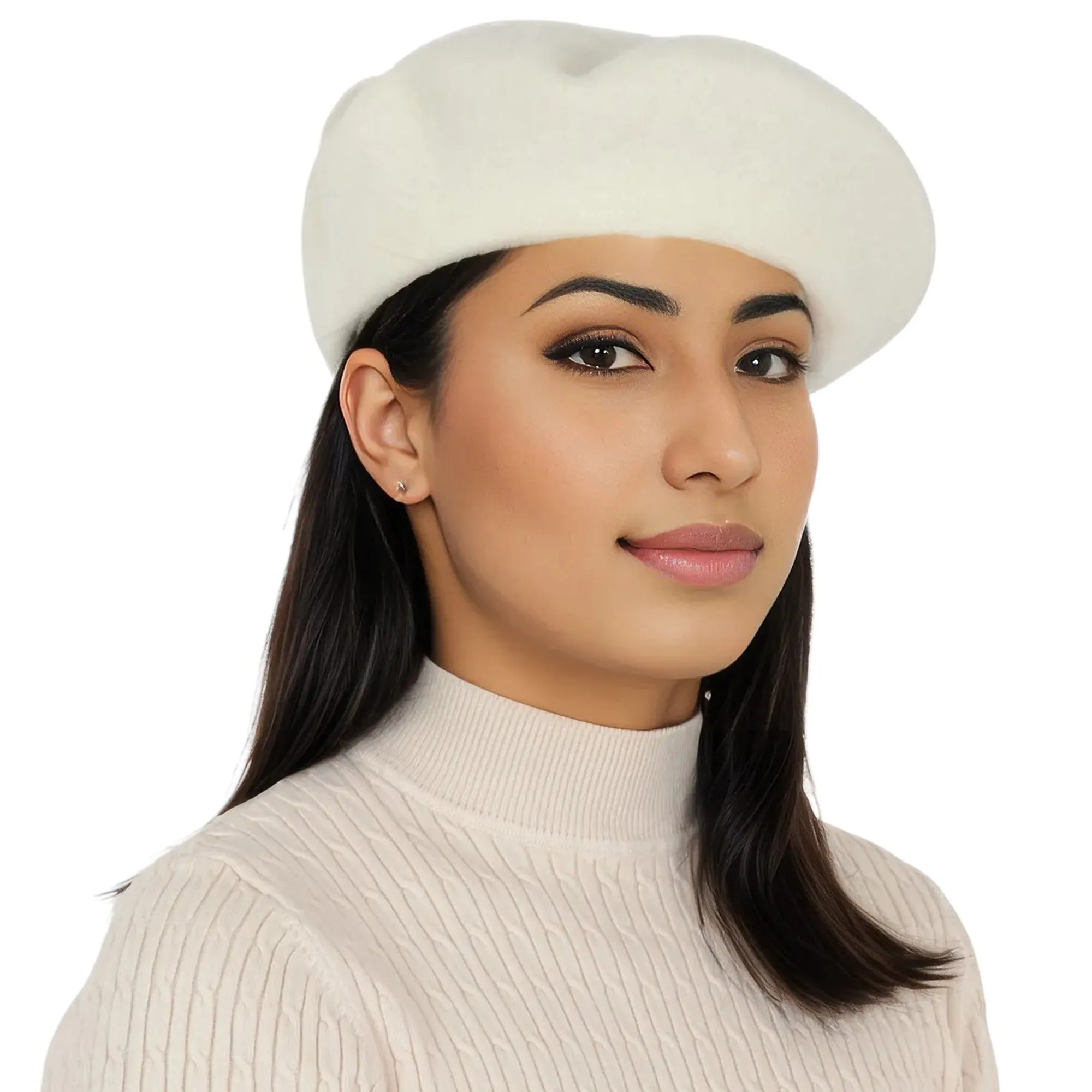 Alilang Women's Wool French Beret Hats Solid Color Classic Beanie Fall Winter Cap