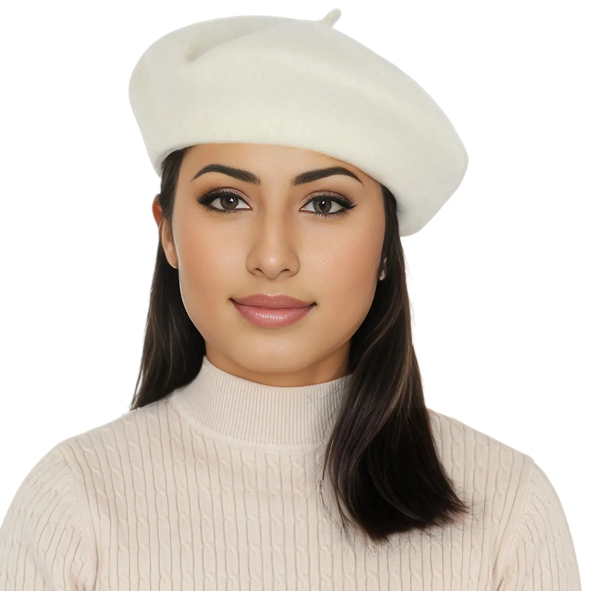 Alilang Women's Wool French Beret Hats Solid Color Classic Beanie Fall Winter Cap