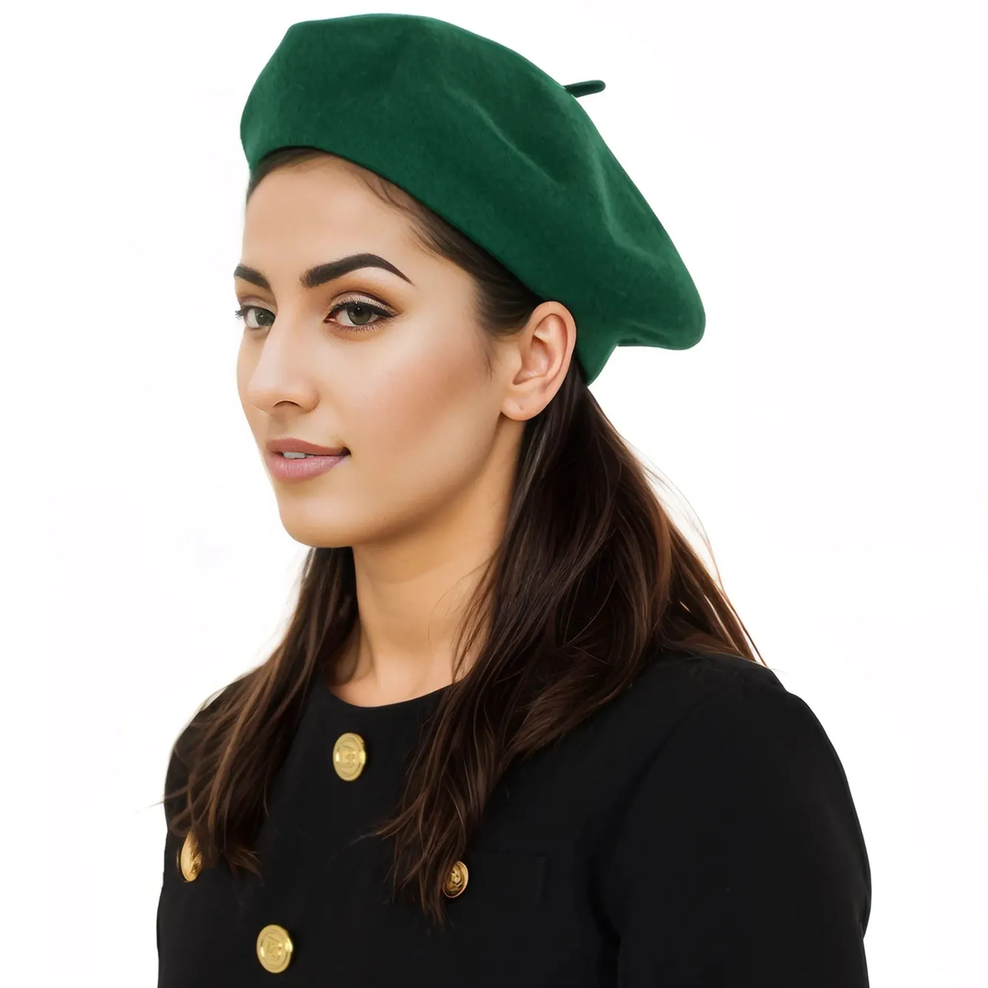Alilang Women's Wool French Beret Hats Solid Color Classic Beanie Fall Winter Cap