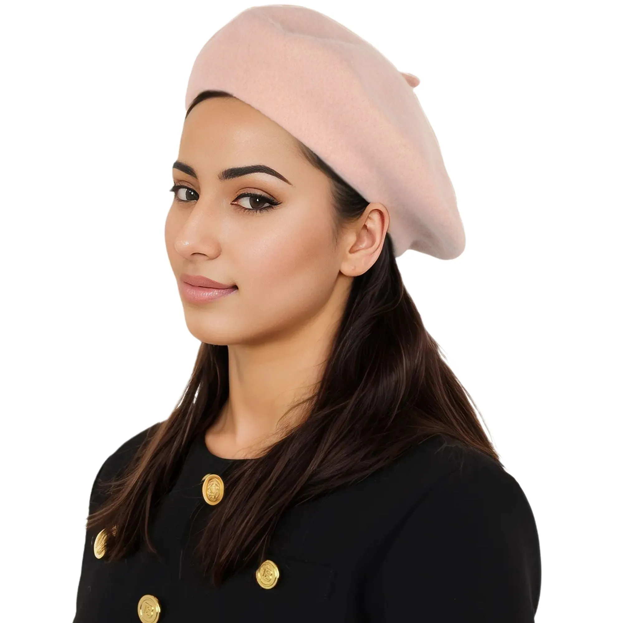 Alilang Women's Wool French Beret Hats Solid Color Classic Beanie Fall Winter Cap
