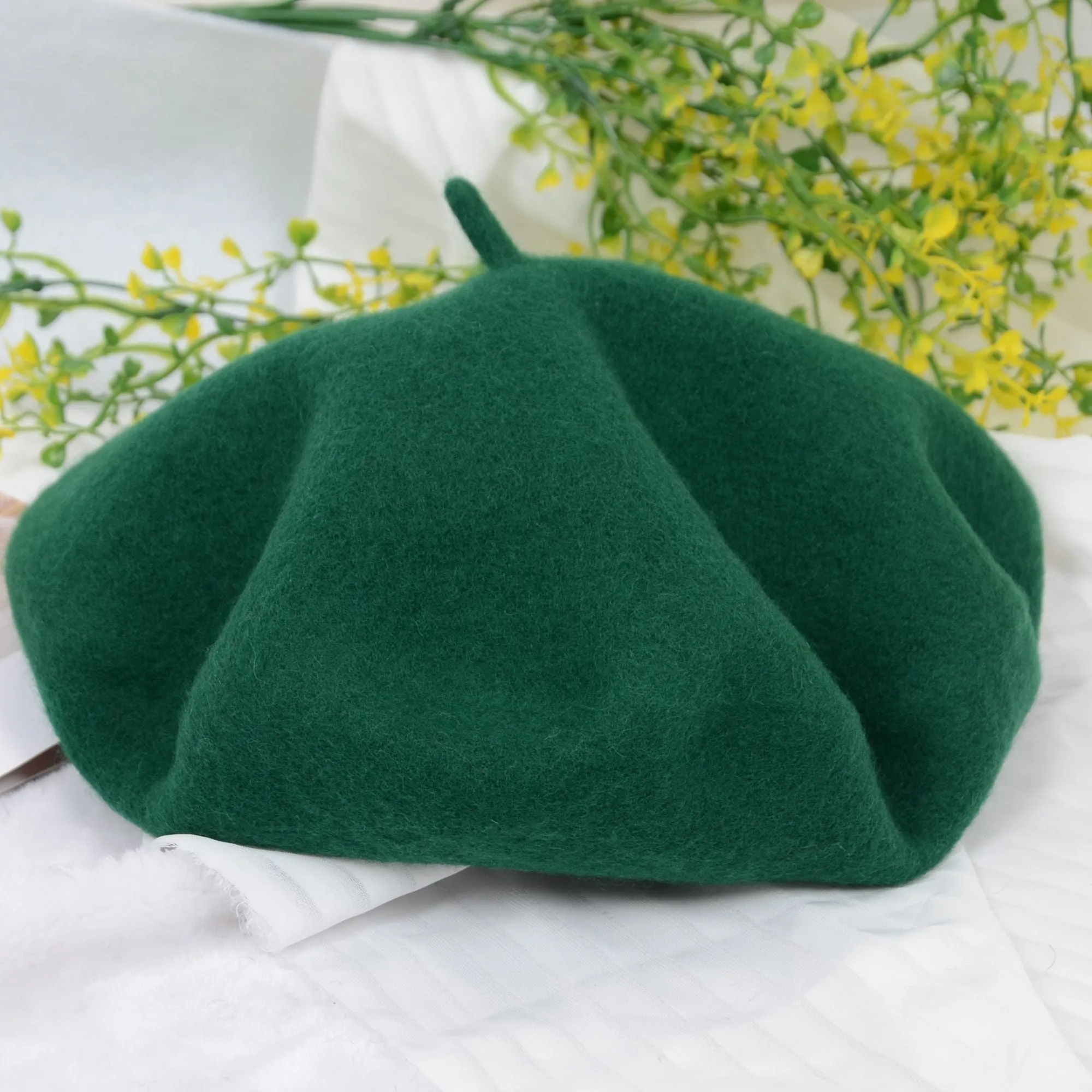 Alilang Women's Wool French Beret Hats Solid Color Classic Beanie Fall Winter Cap