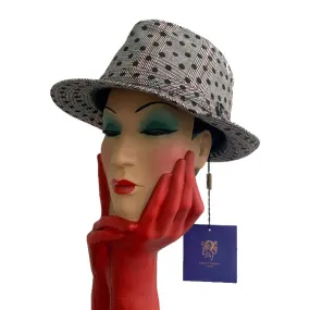 Amazing Brand new special edition Philip Treacy London prince of Wales cheek Fedora cloche hat