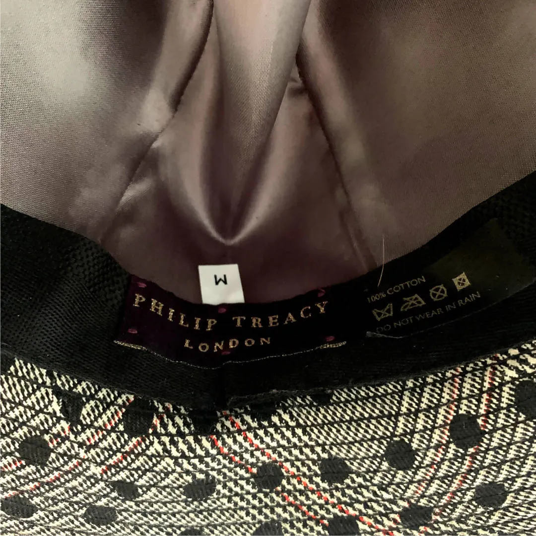 Amazing Brand new special edition Philip Treacy London prince of Wales cheek Fedora cloche hat