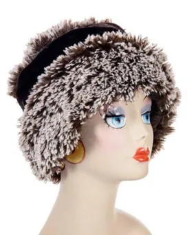Ana Cloche Hat Style - Silver Tipped Fox Faux Fur in Brown