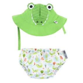 Babies’ Alligator Sun Hat & Swim Diaper Set
