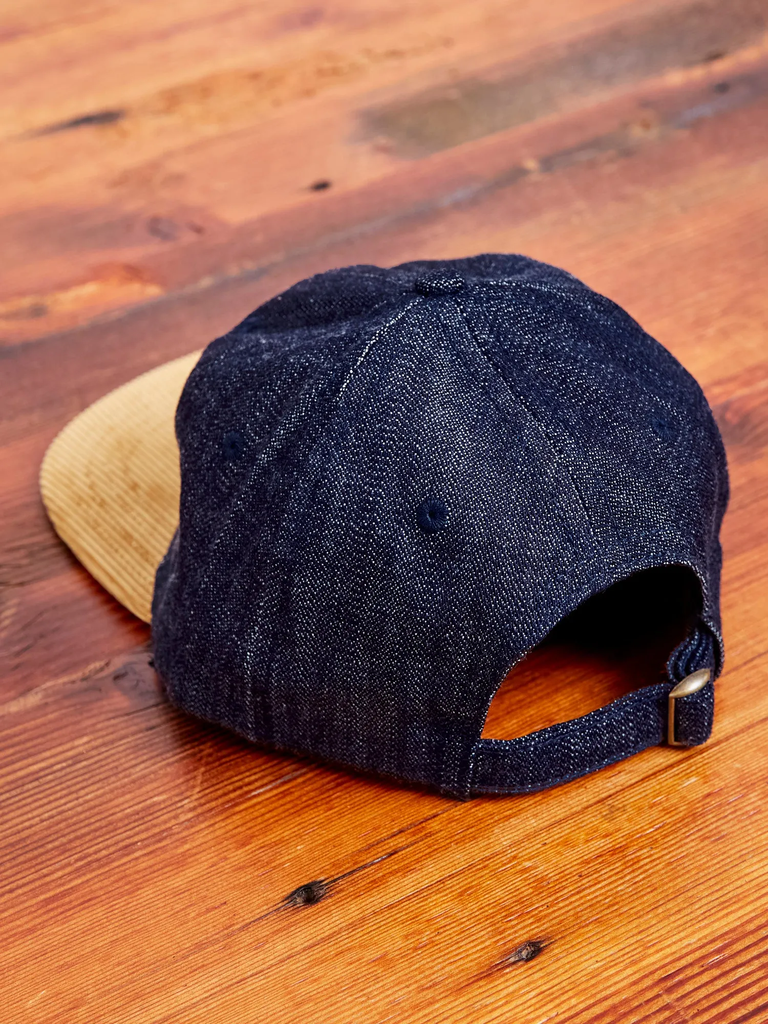 Baseball Hat in Indigo Denim Fawn Corduroy