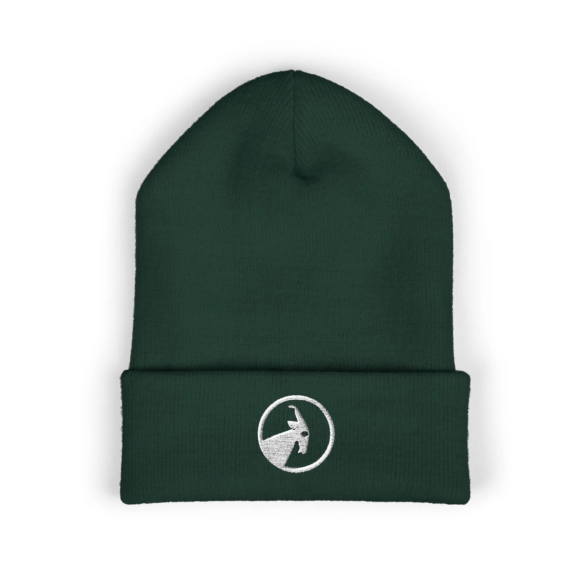 BILLY Classic Cuffed Beanie (White Goat - Embroidery) — AVAILABLE IN 12 COLORS