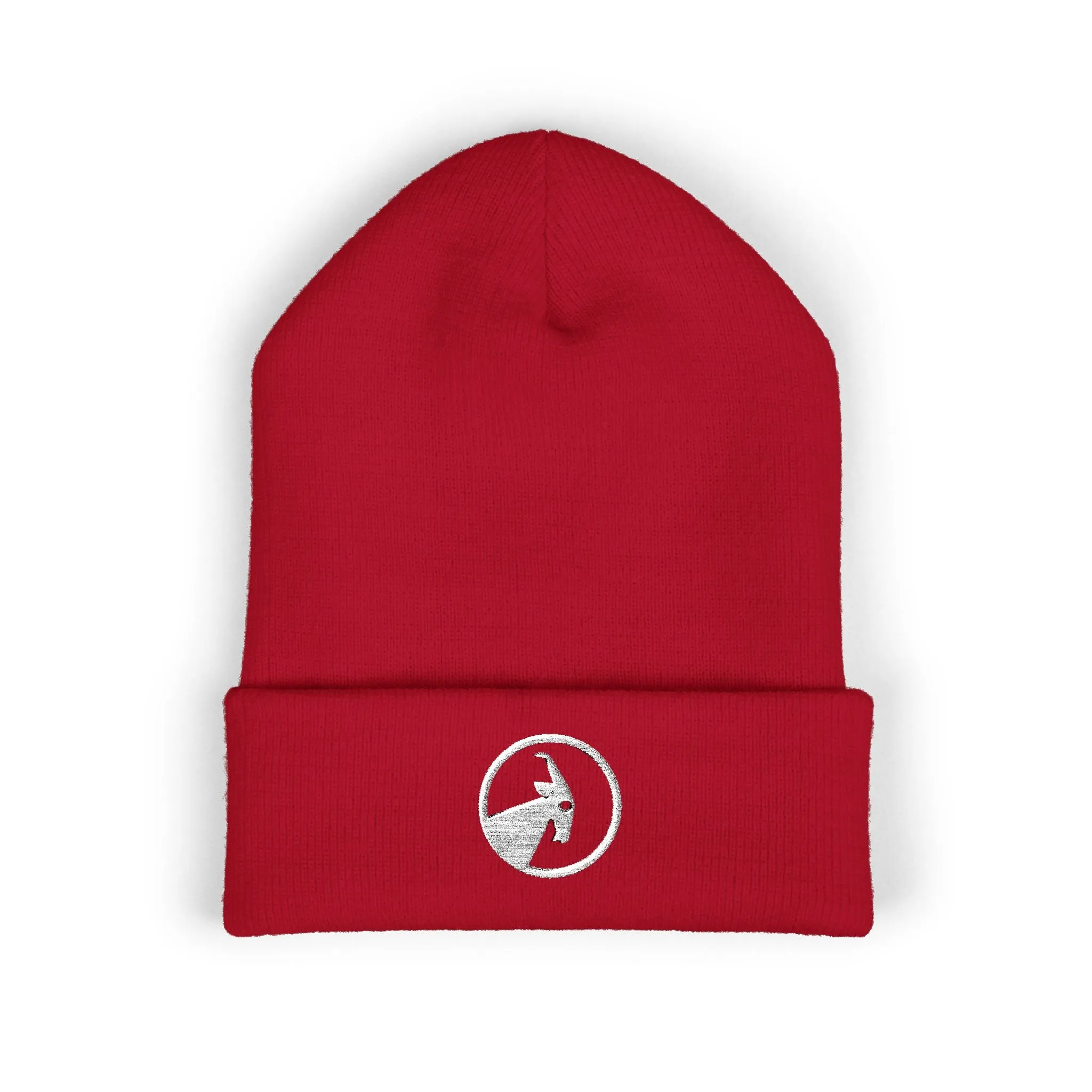 BILLY Classic Cuffed Beanie (White Goat - Embroidery) — AVAILABLE IN 12 COLORS