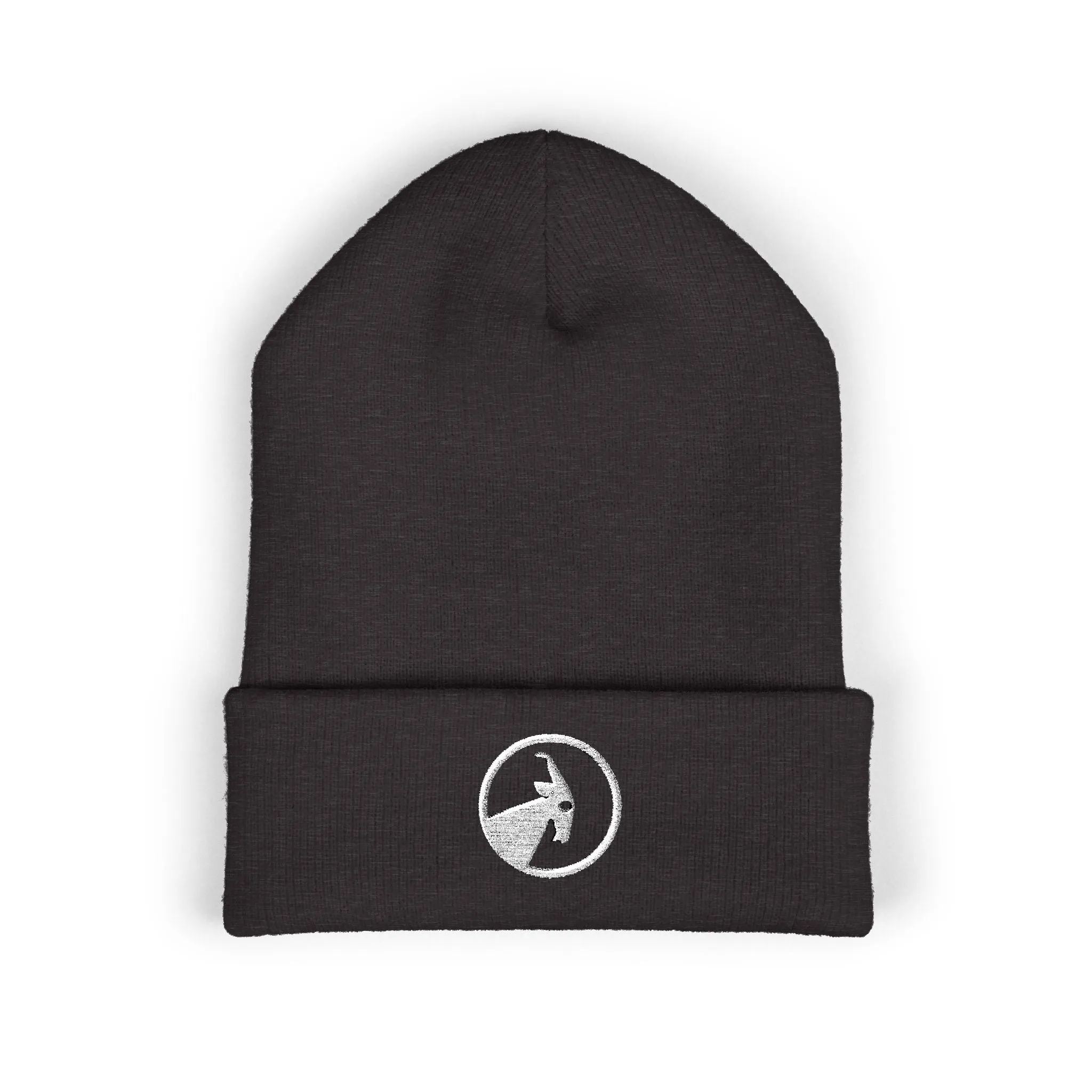 BILLY Classic Cuffed Beanie (White Goat - Embroidery) — AVAILABLE IN 12 COLORS