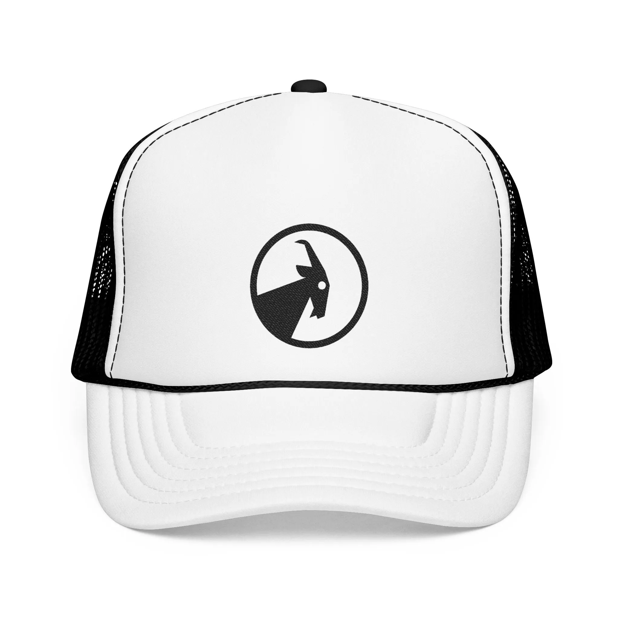 BILLY Foam Trucker Hat (Black Goat - Embroidery) — AVAILABLE IN 4 COLORS