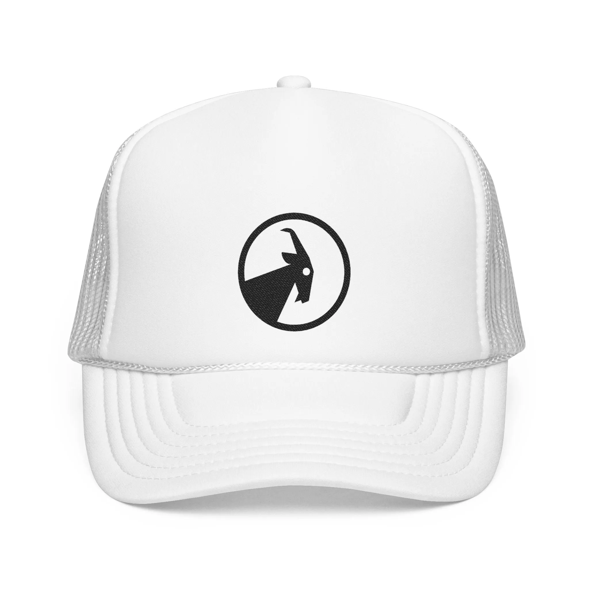 BILLY Foam Trucker Hat (Black Goat - Embroidery) — AVAILABLE IN 4 COLORS