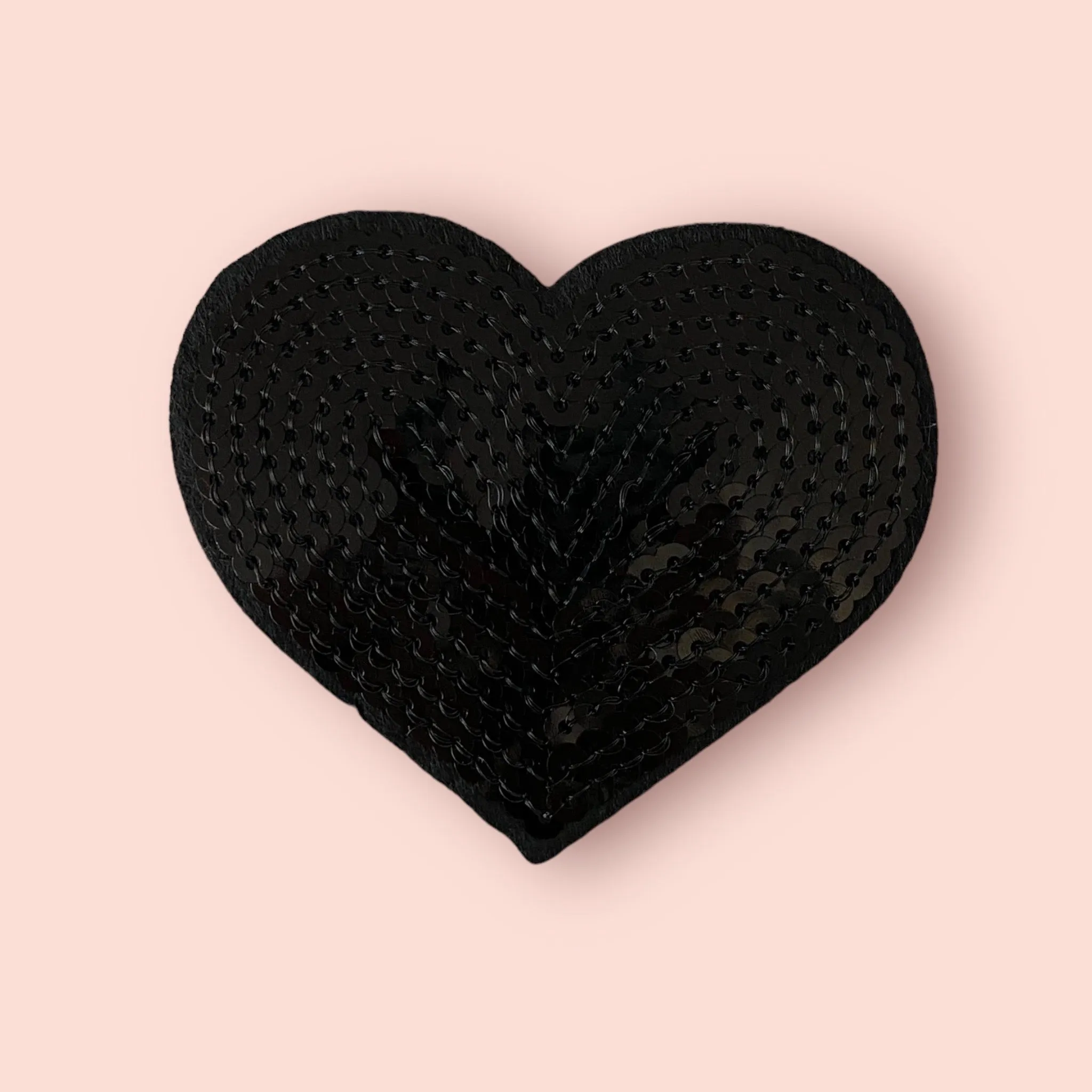 BLACK HEART HAT PATCH