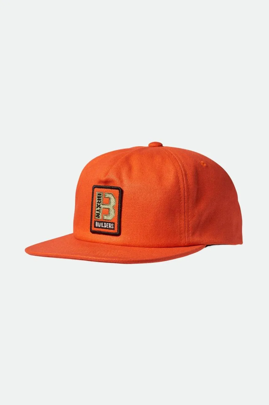 Brixton Builders Mp Snapback - Orange