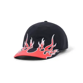 BUTTER GOODS FLAME 6 PANEL CAP BLACK