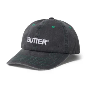 Butter Goods - Rounded Logo 6 Panel Cap Washed Black