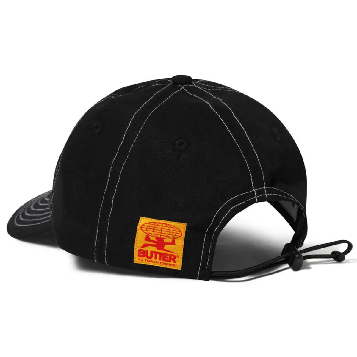 Butter Goods - Washed Ripstop 6 Panel Cap Black