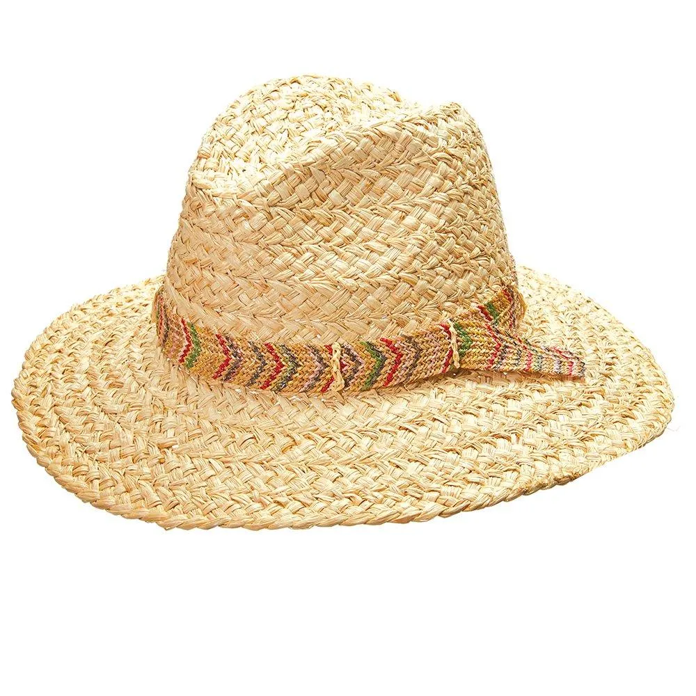 Caliente Sol - Callanan CR273 Natural Rough Braid Raffia Straw Safari Hat