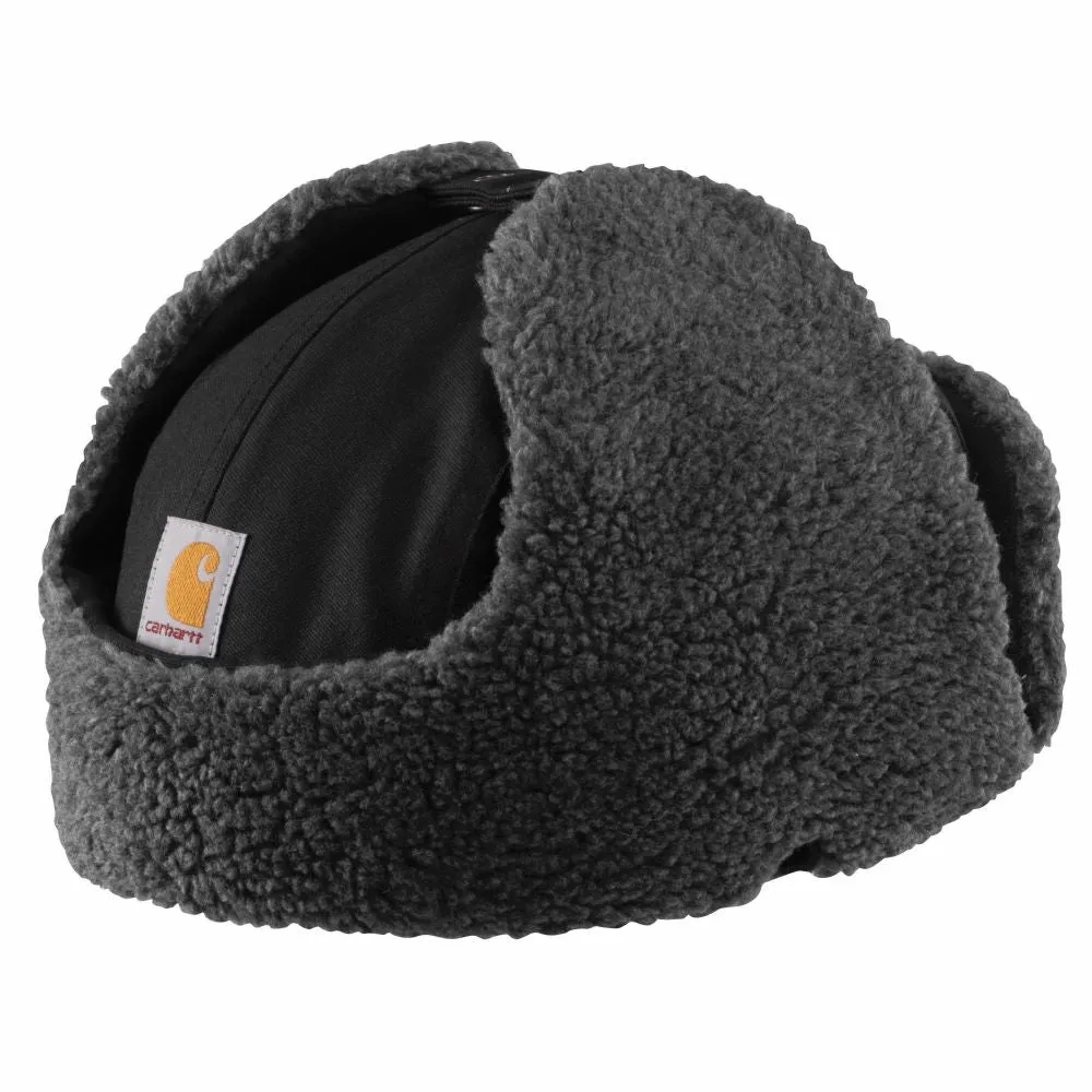 'Carhartt' Men's Rain Defender® Canvas Trapper Hat - Black