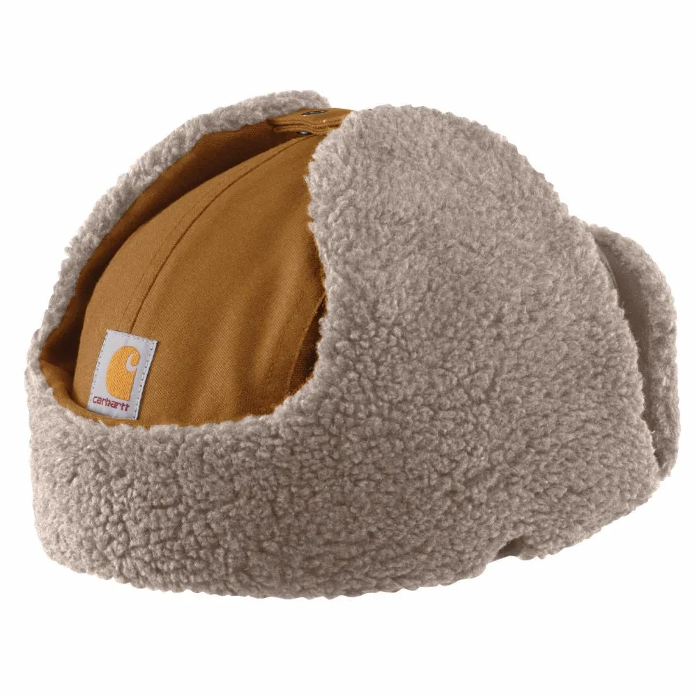 'Carhartt' Men's Rain Defender® Canvas Trapper Hat - Carhartt Brown