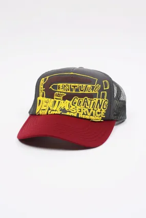 CENTURY DENIM COATING SERVICE Truck Cap - Charcoal/Burgundy
