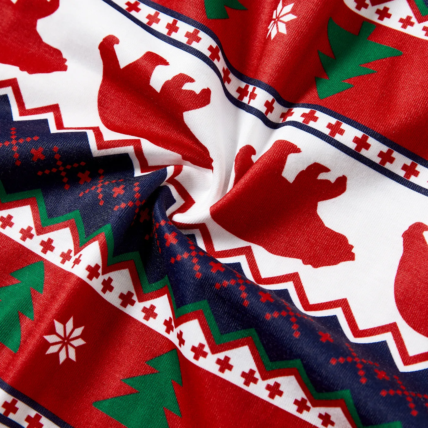 Christmas Bear Print Family Matching Pajamas Sets (Flame Resistant)