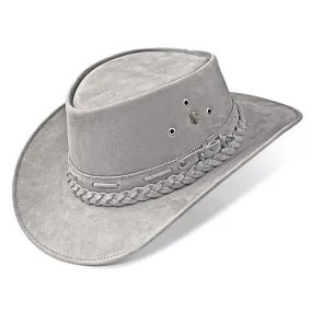 Cowboy Hat Gray Leather Western Maverick