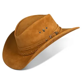 Cowboy Hat Tan Leather Western Trailblazer