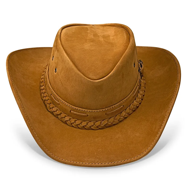 Cowboy Hat Tan Leather Western Trailblazer