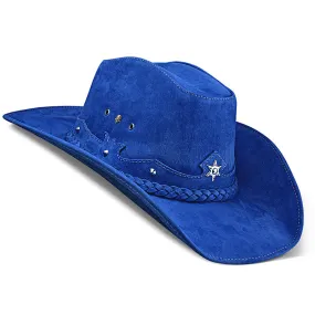 Cowboy Hat Western Blue Leather American Star