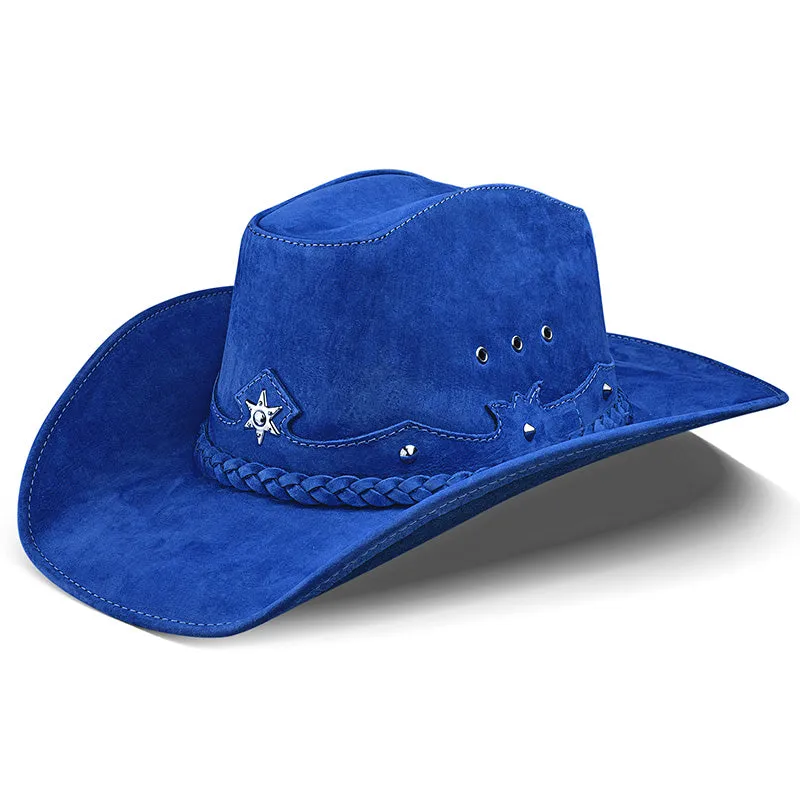 Cowboy Hat Western Blue Leather American Star