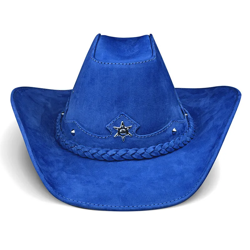 Cowboy Hat Western Blue Leather American Star