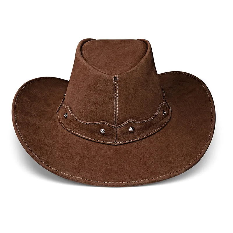 Cowboy Hat Western Brown Leather Ranger Star