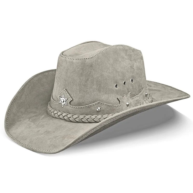 Cowboy Hat Western Gray Leather American Star