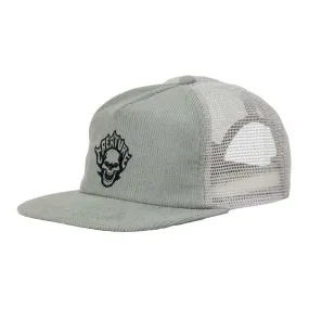 Creature Bonehead Flame Mesh Trucker - Grey