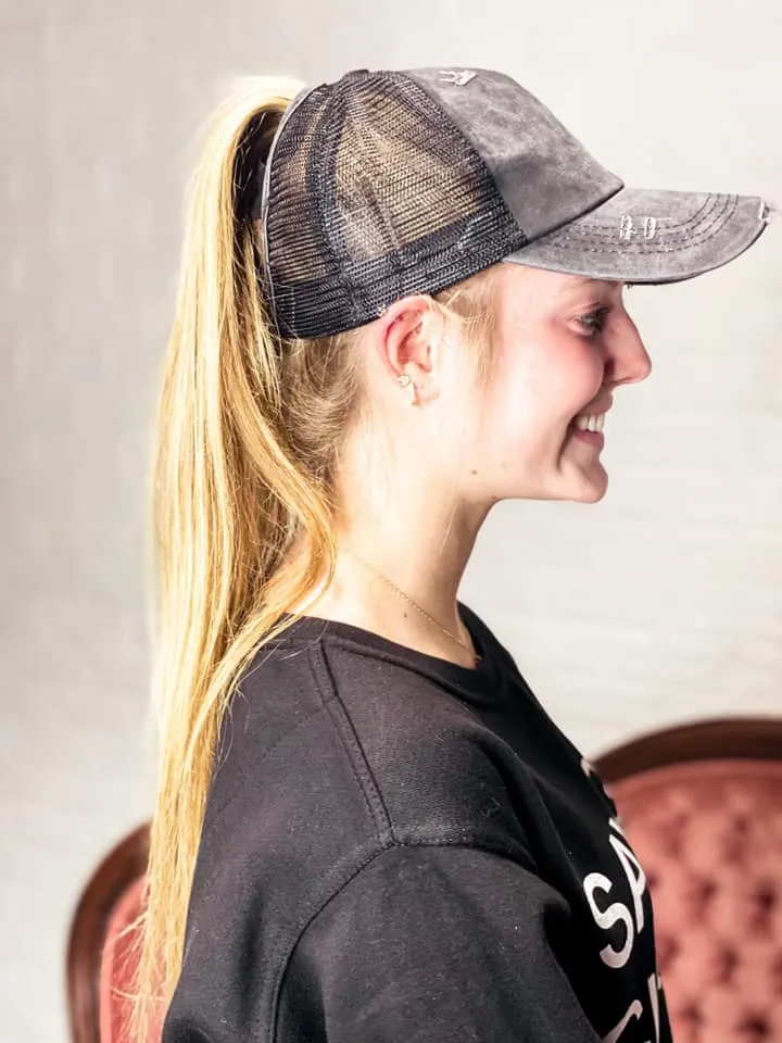 CRISS CROSS PONYTAIL HATS